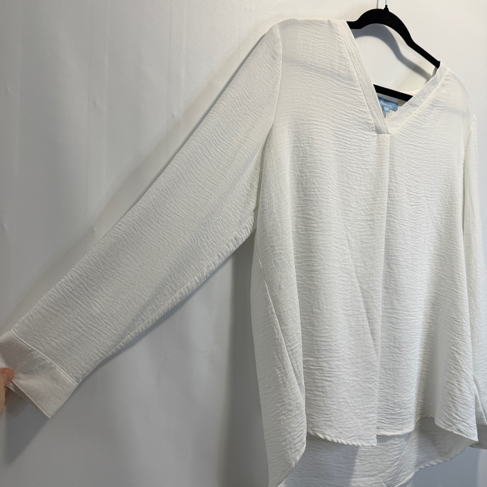 Penmans White V-Neck Women's Blouse size Large - Picture 2 of 12